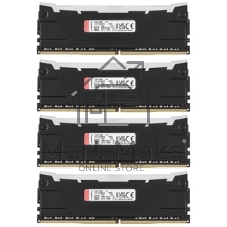 Оперативная память Kingston Fury Renegade, DDR4, 128GB (4x32GB), 3200MHz, CL16, DIMM, радиатор, черный