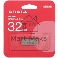Флешка USB ADATA UR350 (UR350-32G-RSR/BG), 32G, USB 3.2, R/W 100/15, серебристый/коричневый