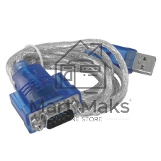 ORIENT USS-102N, кабель-адаптер USB Am to RS232 DB9M (WCH CH340, поддержка Win 8.x/10), 0.8м, крепеж разъема - винты