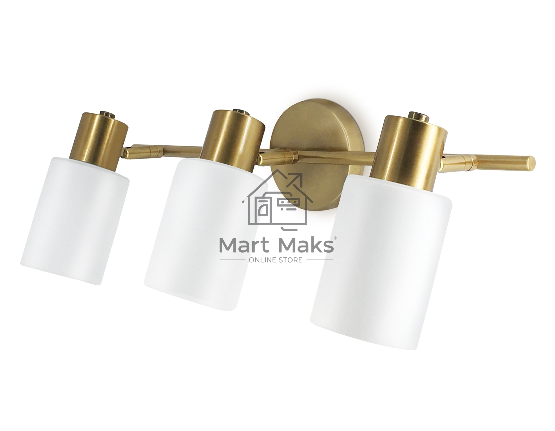 Настенно-потолочный спот TR3972/3 BS/FR латунь/белый матовый E27*3 max 40W 460*80*140