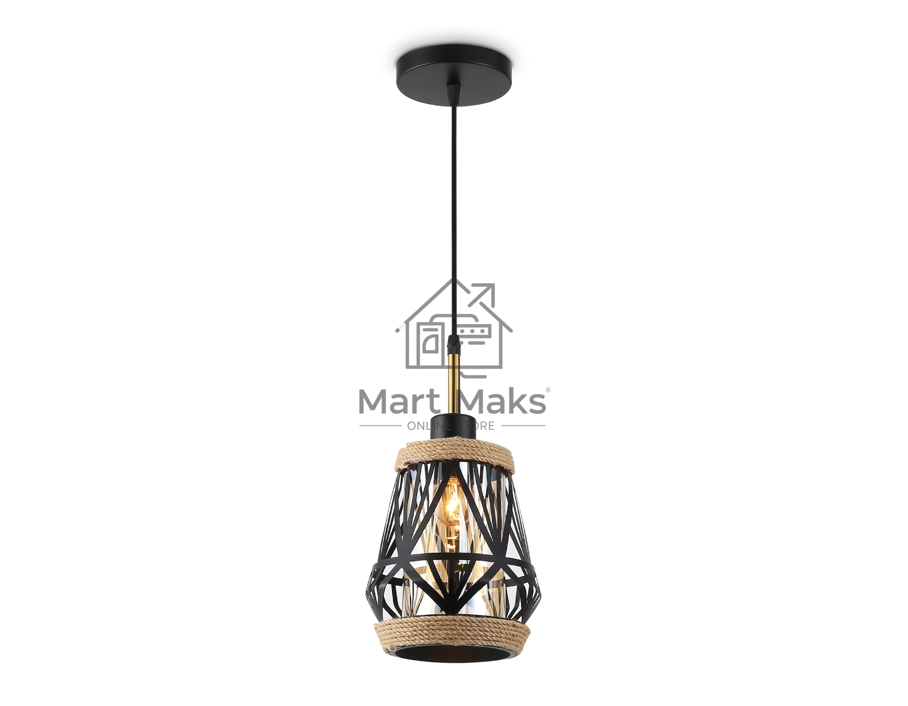 Светильник Ambrella light TR8521 BK/SB черный/бронза E27 max 60W D170*1000