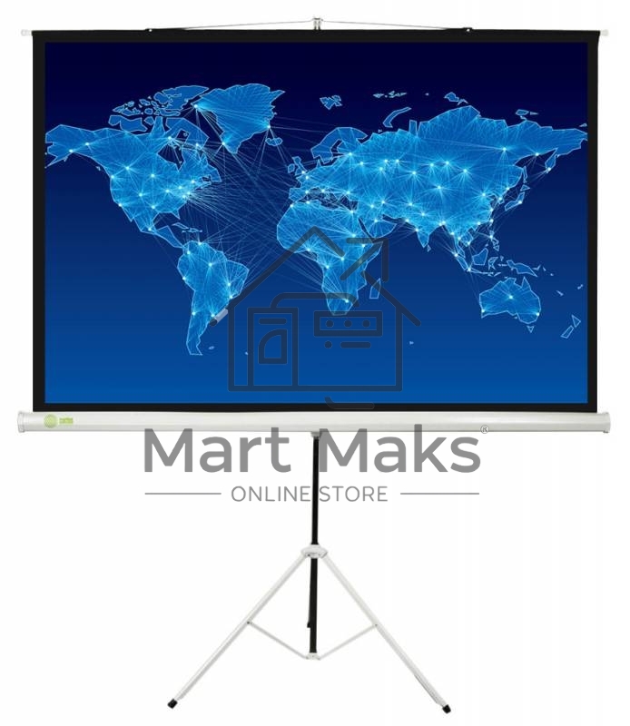 Экран Cactus 150x150см Triscreen CS-PST-150x150 1:1 напольный рулонный белый