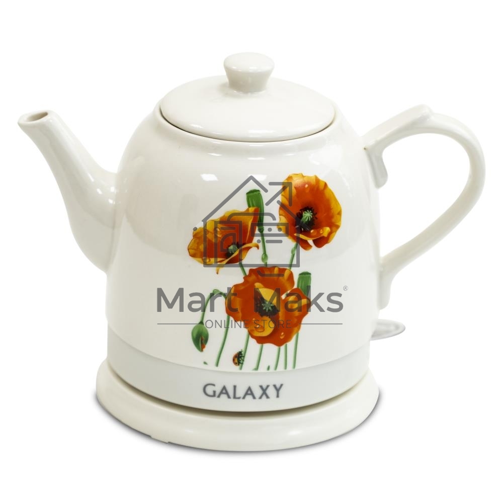 Чайник электрический Galaxy Line GL 0506, белый, керамика