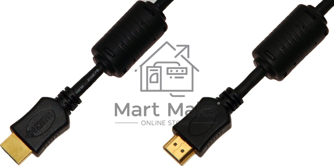 Кабель соединительный аудио-видео Premier 5-813 HDMI (m)/HDMI (m) 1.5м. феррит.кольца черный (5-813 1.5)