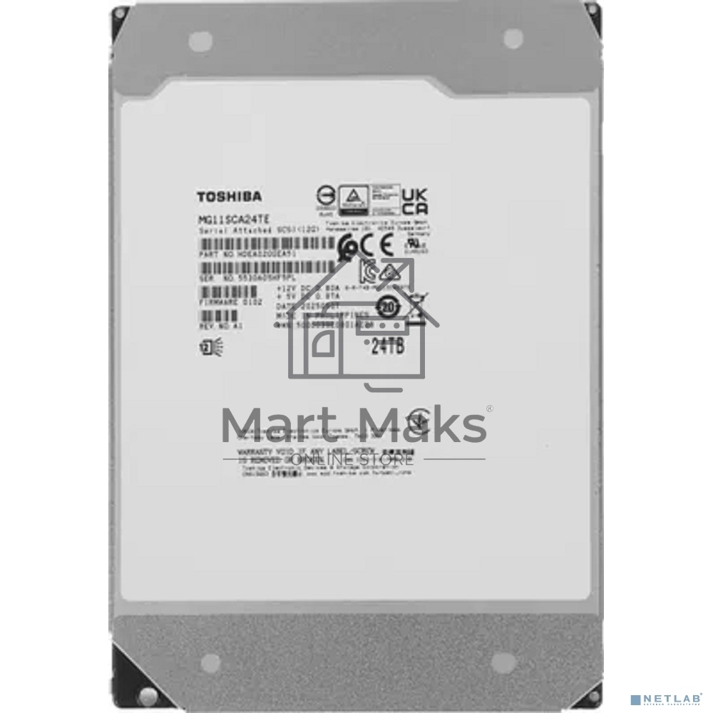 Жесткий диск Toshiba SAS 3.0 24Tb MG11SCA24TE Server (7200rpm) 512Mb 3.5