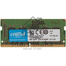 Оперативная память Crucial, DDR4, 8GB (1x8GB), 3200 MHz, CL22, без радиатора, SO-DIMM, OEM
