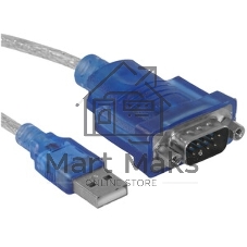 ORIENT USS-102N, кабель-адаптер USB Am to RS232 DB9M (WCH CH340, поддержка Win 8.x/10), 0.8м, крепеж разъема - винты