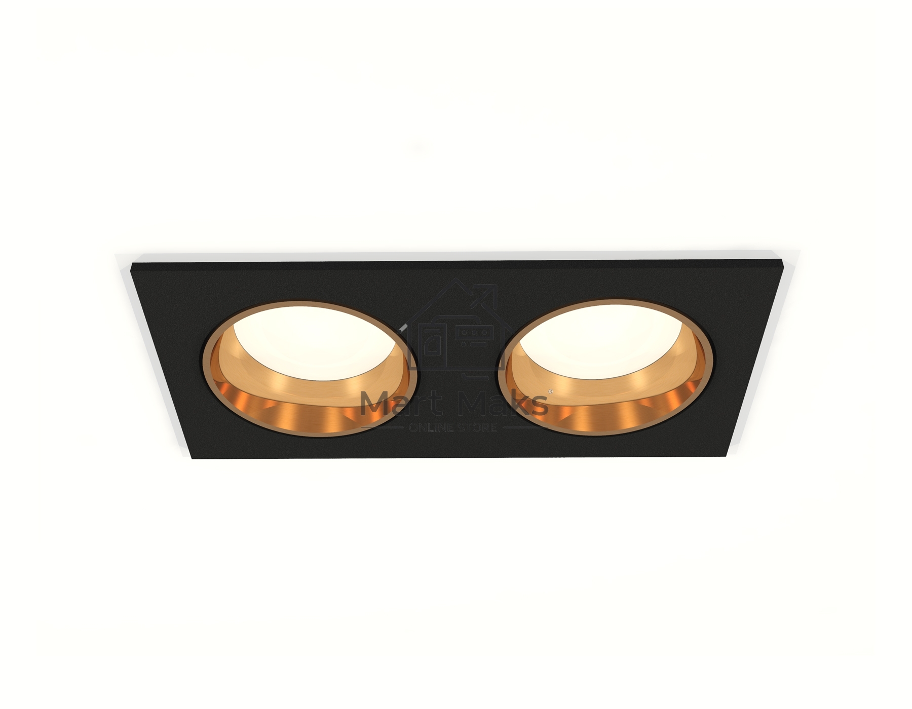 Комплект встраиваемого светильника Ambrella light XC6526004 SBK/PYG черный песок/золото желтое полированное MR16 GU5.3 (C6526, N6113)