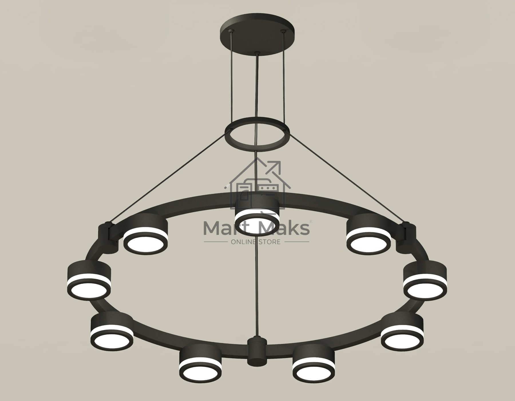 Светильник Ambrella light XR92051900/9 SBK/FR черный песок/белый матовый GX53  (A9205, C9242, N8415)