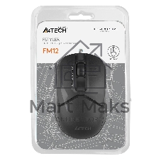 Мышь проводная A4Tech Fstyler FM12 черный, 1200 dpi, USB, кнопки - 3