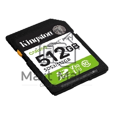 Флеш карта SDXC UHS-I Kingston Canvas Select Plus 512 Gb, 150 МБ/с, Class 10, SDS3/512Gb
