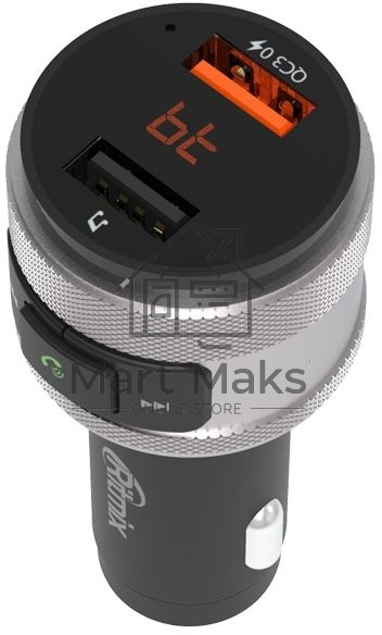 Автомобильный FM-модулятор Ritmix FMT-A707 черный MicroSD BT USB