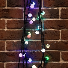 Гирлянда Neon-night Мультишарики Ø17,5 мм, 10 м, черный каучук, 80 LED, цвет RGB
