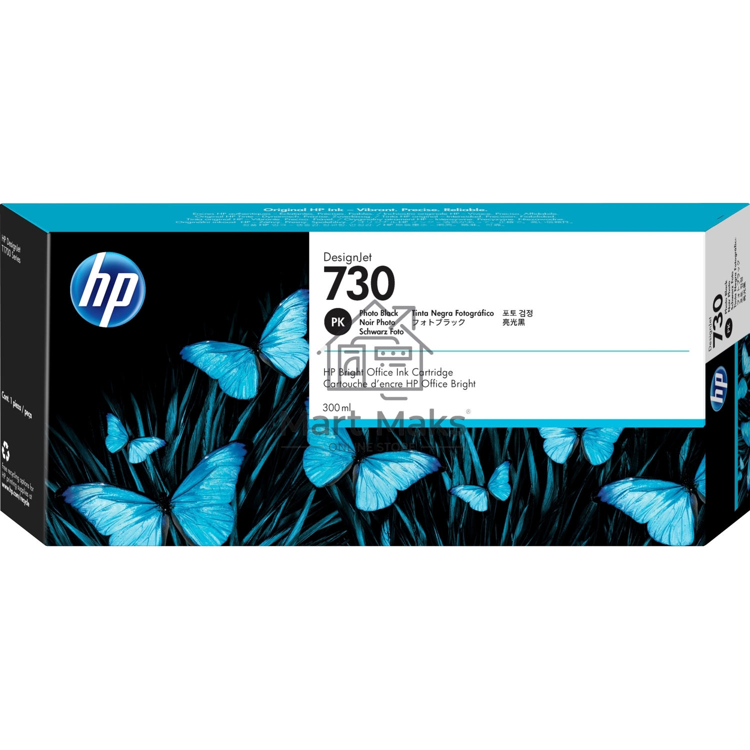 Картридж струйный HP 730 черный для DesignJet T1700 (44