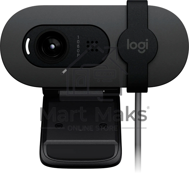 Веб-камера Logitech Webcam Brio 100, 1920x1080, GRAPHITE, защитная шторка, 960-001585