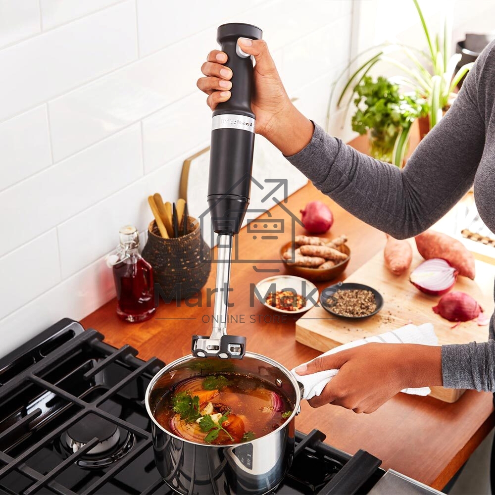 Погружной блендер KitchenAid 5KHBV83EOB, с аксессуарами, черный