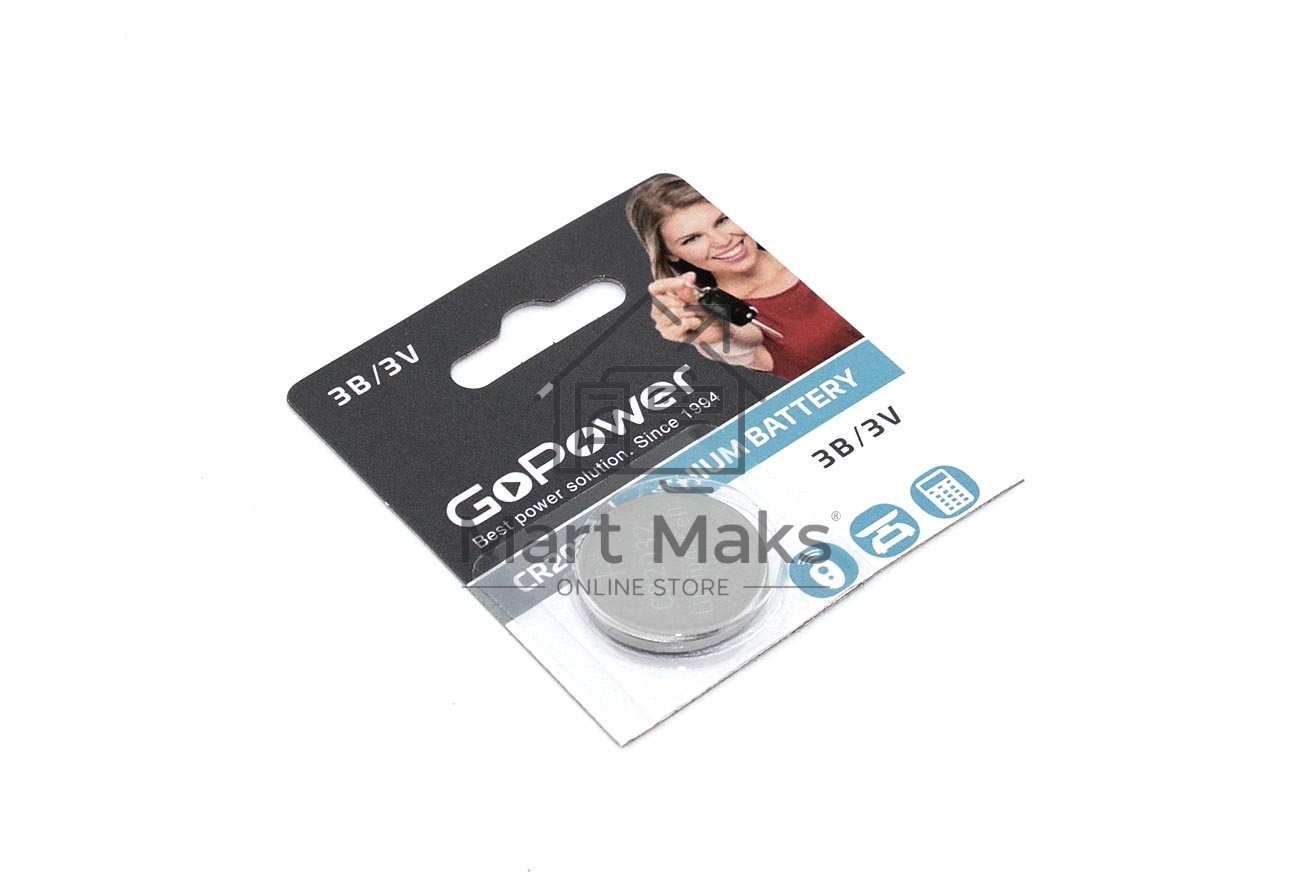 Батарейка GoPower CMOS CR2032 без контактов