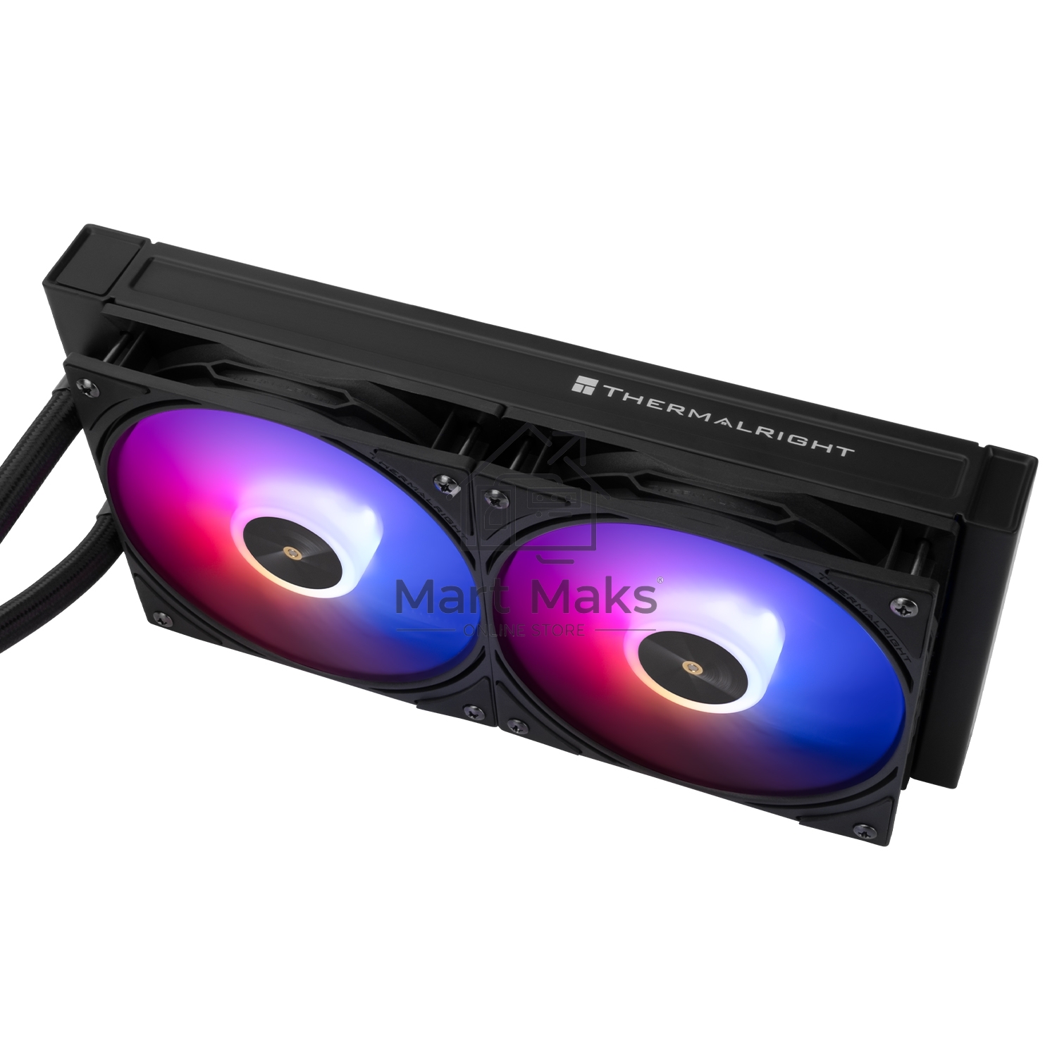 Водяное охлаждение для процессора Thermalright Frozen Warframe SE 240 ARGB Black (240mm, LED temp., Black, ARGB/ Fans: 2x120mm, 70.84CFM, 29.8dBA, 2000RPM/ Pump height 59mm, Rad thickness 27mm/ S: 1851, 1700, 1200, 115X, AM5, AM4)