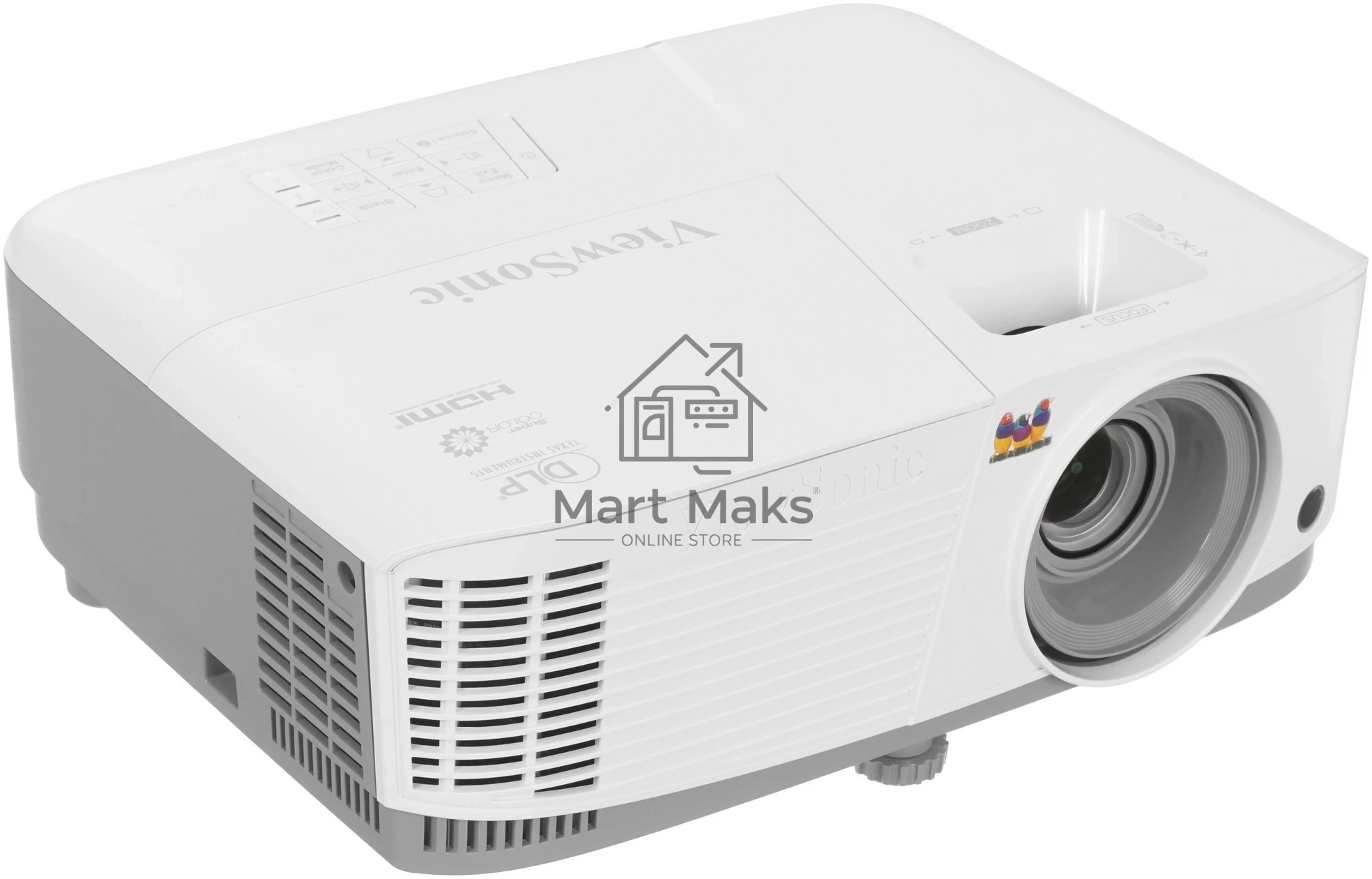 Проектор ViewSonic PA503XP (DLP, XGA 1024x768, 3600Lm, 22000:1, 2xHDMI, 1x2W speaker, 3D Ready, lamp 15000hrs, White, 2.2kg)