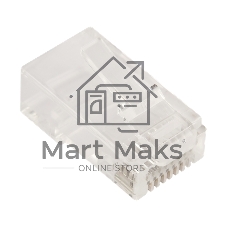 Коннектор LANMASTER RJ45 тип EZ, 8P8C, UTP, Cat.5e, универсальный, со вставкой, покрытие 50 микрон,100 шт.