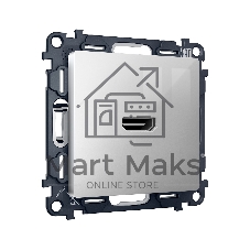 Комплект механизма розетки HDMI 2.0 ALFA Серебро глянец 40V/500mA 2.0GHz 5-18Gbit/s QUANT (AP4140, VM222) MA414010