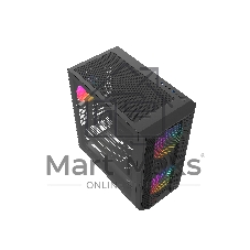 Корпус SAMA S30, Mini-Tower, чёрный, 2 x 140 мм, 1 x 120 мм