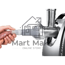 Мясорубка электрическая Bosch MFW67440 черный, 2000 Вт, 3.5 кг/мин, реверс, защита от перегрузки, насадки - 4