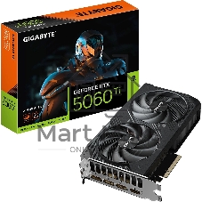 Видеокарта Gigabyte GeForce RTX 5060Ti Windforce OC, NVIDIA RTX 5060 Ti, 16G GDDR7, 128 бит, PCI-e 5.0, 1xHDMI, 3xDP, 2587 МГц