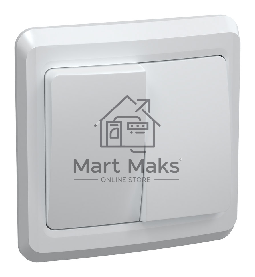 Выключатель 2-кл. СП Вега 10А IP20 ВС10-2-0-ВБ белый ИЭК EVV20-K01-10-DM