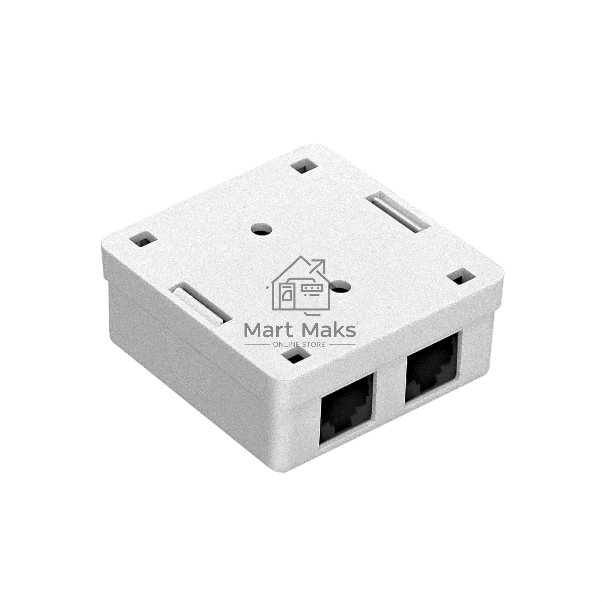 Розетка внешняя двойная ExeGate SM2-RJ45-C6 RJ-45 кат.6 UTP Krone/110