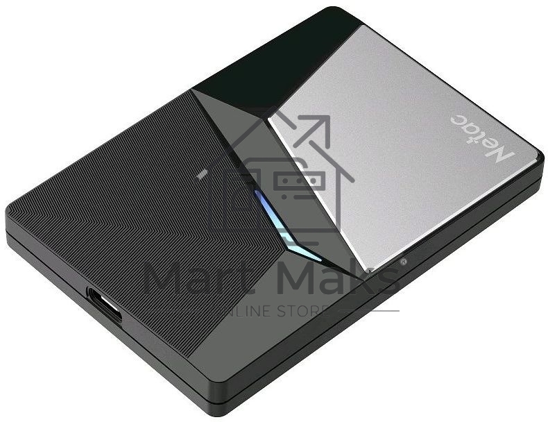 Накопитель внешний SSD External Netac 2.0Tb Z7S <NT01Z7S-002T-32BK> (USB3.2, up to 550/480MBs, 89х60х11.5mm, Aluminium+Steel+Plastic)