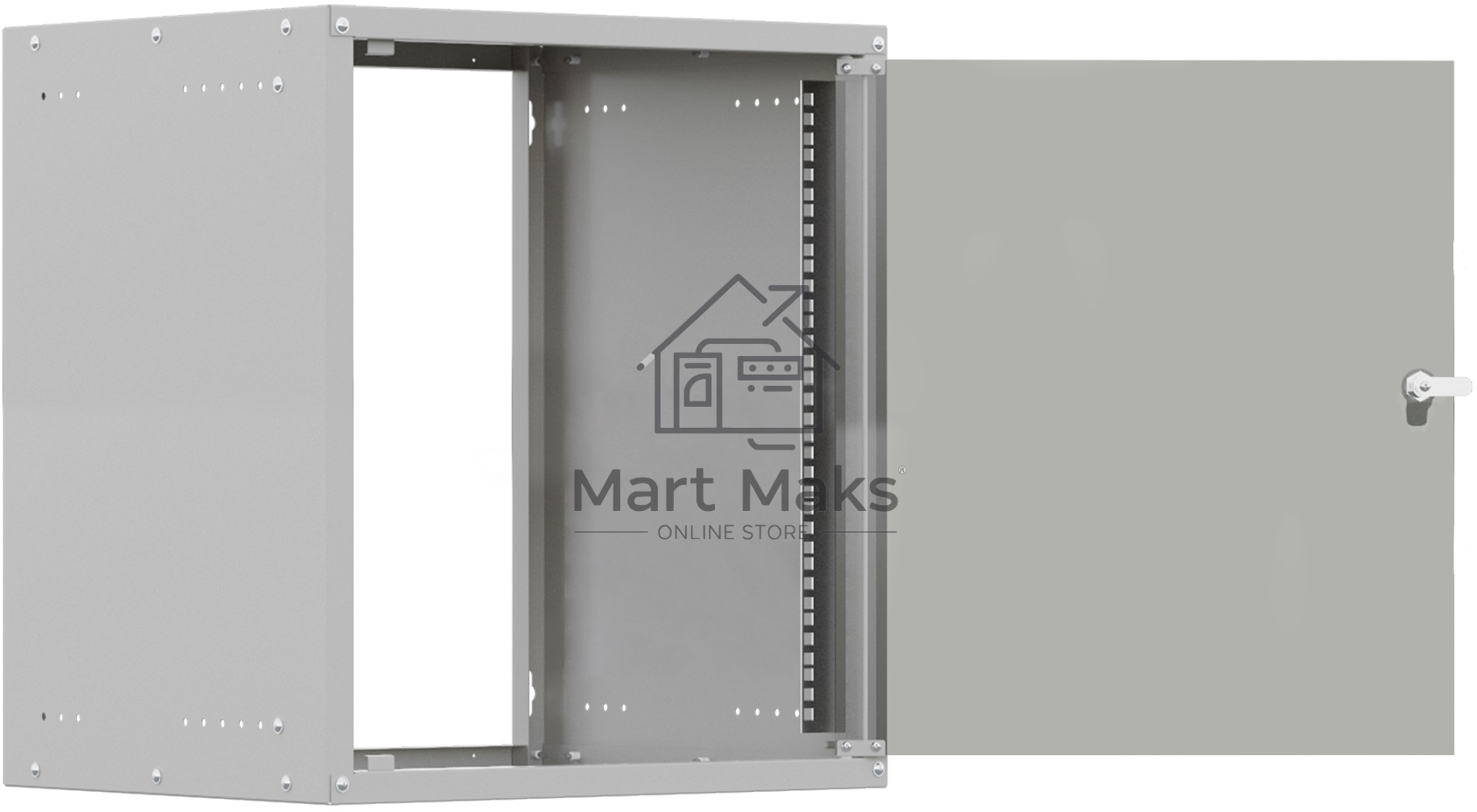 Шкаф коммутационный NTSS Lime (NTSS-WL12U5560GS) настенный 12U 550x600 мм пер. дв. стекл несъемн. бок. пан. 30 кг серый 110 град. IP20 сталь