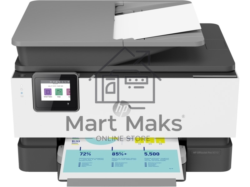 МФУ струйный HP OfficeJet Pro 9010 AiO (3UK83B), A4, цветной, печ. до 22 стр/мин. (ч/б) до 18 стр/мин. (цвет), скан. до 8 стр/мин., 1200 x 1200 dpi, USB, RJ-45, Wi-Fi, Air Print