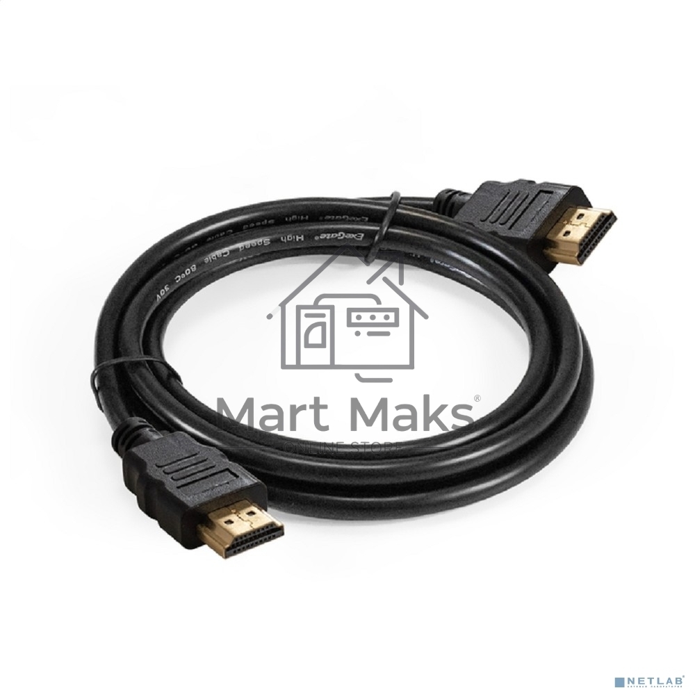 Кабель HDMI ExeGate EX-CC-HDMI-1.5 (19M/19M, 1,5м, v1.4b, позолоченные контакты)