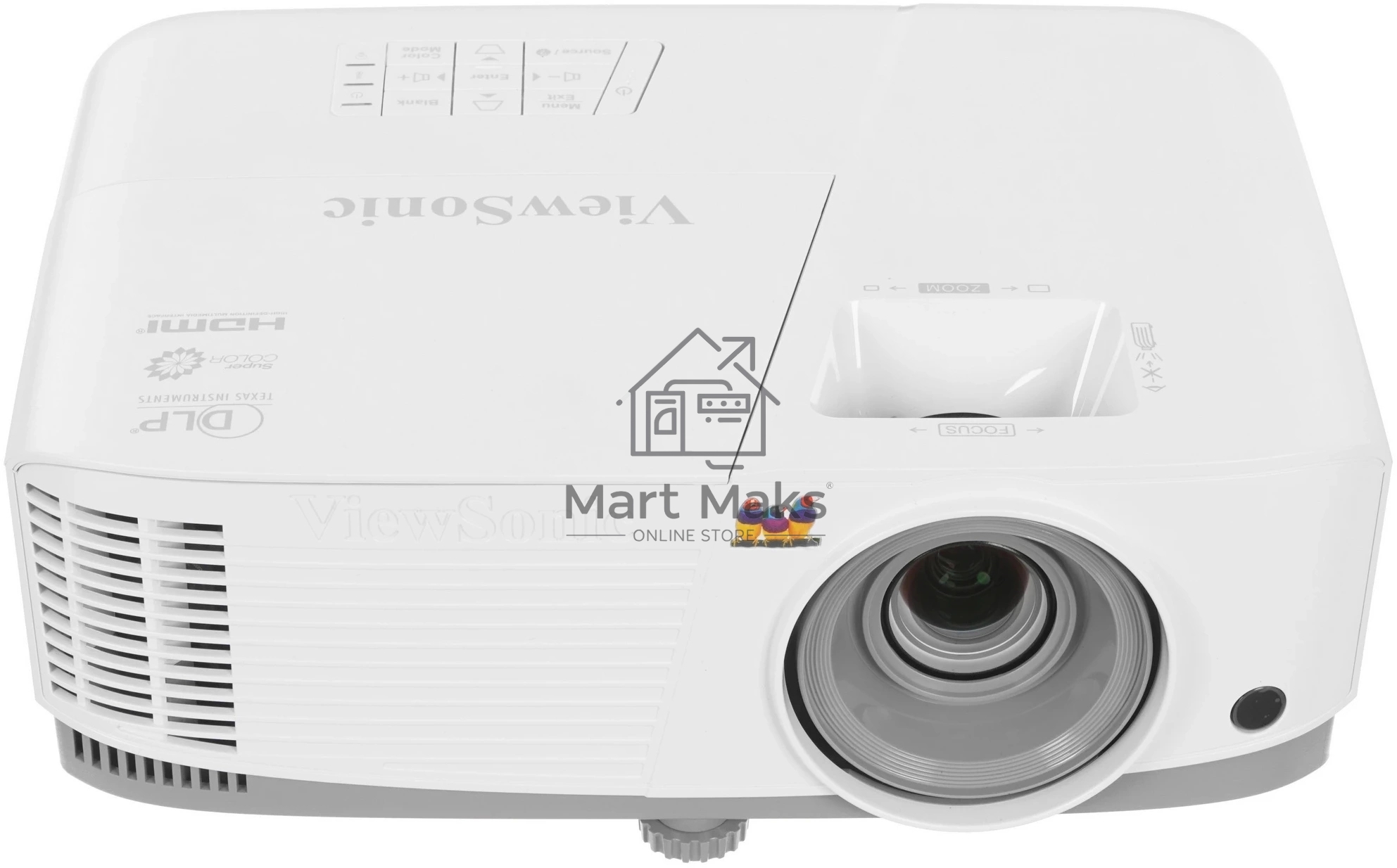 Проектор ViewSonic PA503XP (DLP, XGA 1024x768, 3600Lm, 22000:1, 2xHDMI, 1x2W speaker, 3D Ready, lamp 15000hrs, White, 2.2kg)