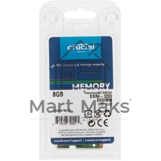 Оперативная память Crucial, DDR4, 8GB (1x8GB), 3200 MHz, CL22, без радиатора, SO-DIMM, OEM