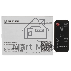 Тепловентилятор электрический BRAYER BR4862 чёрный, керамический, 2000 Вт, 20 м²