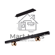 Подвесной светодиодный светильник Ambrella light FL5956 BK/GD черный/золото 4200K 18W 1000*70*1200 (Без ПДУ)
