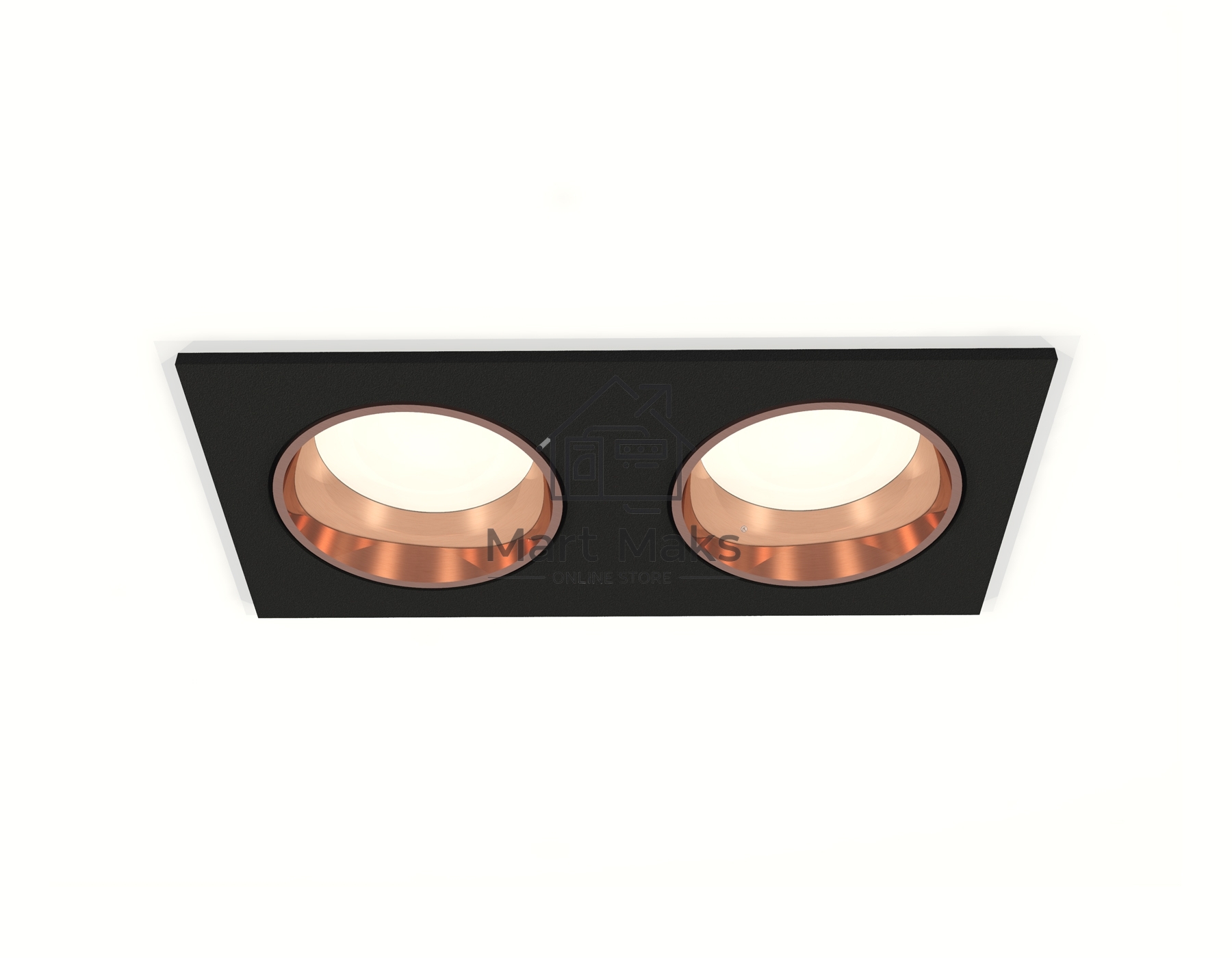 Комплект встраиваемого светильника Ambrella light XC6526005 SBK/PPG черный песок/золото розовое полированное MR16 GU5.3 (C6526, N6114)