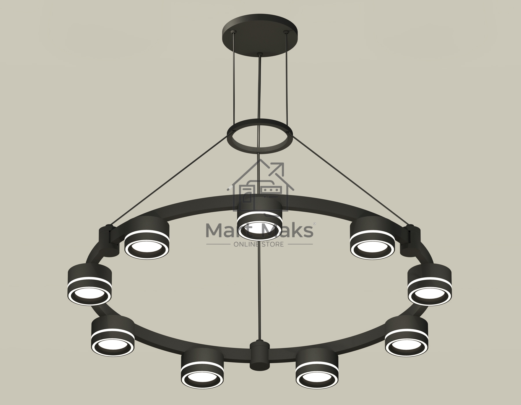 Светильник Ambrella light XR92051901/9 SBK/FR черный песок/белый матовый GX53  (A9205, C9242, N8434)