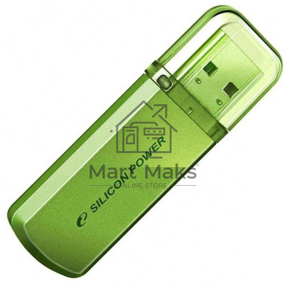 Флешка USB R/W Silicon Power R/W 8Gb Helios 101 SP008GBUF2101V1N USB2.0 зеленый