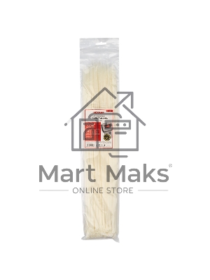 Хомут-стяжкa нейлоновая с тройным замком Rexant 500x4,8 мм, белая, упаковка 100 шт.