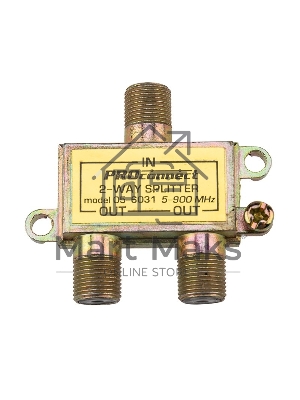 Делитель ТВ х 2 под F разъем 5-900 МГц PROCONNECT