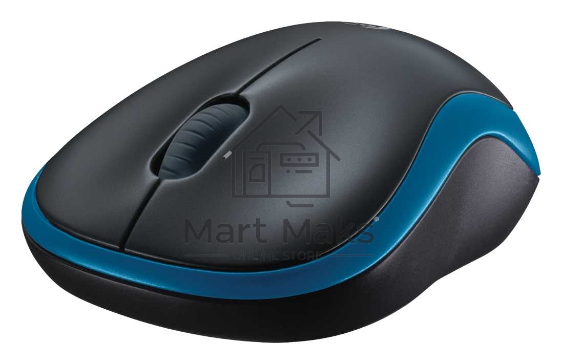 Мышь беспроводная Logitech M185 синий, 1000 dpi, радиоканал, USB, кнопки - 3