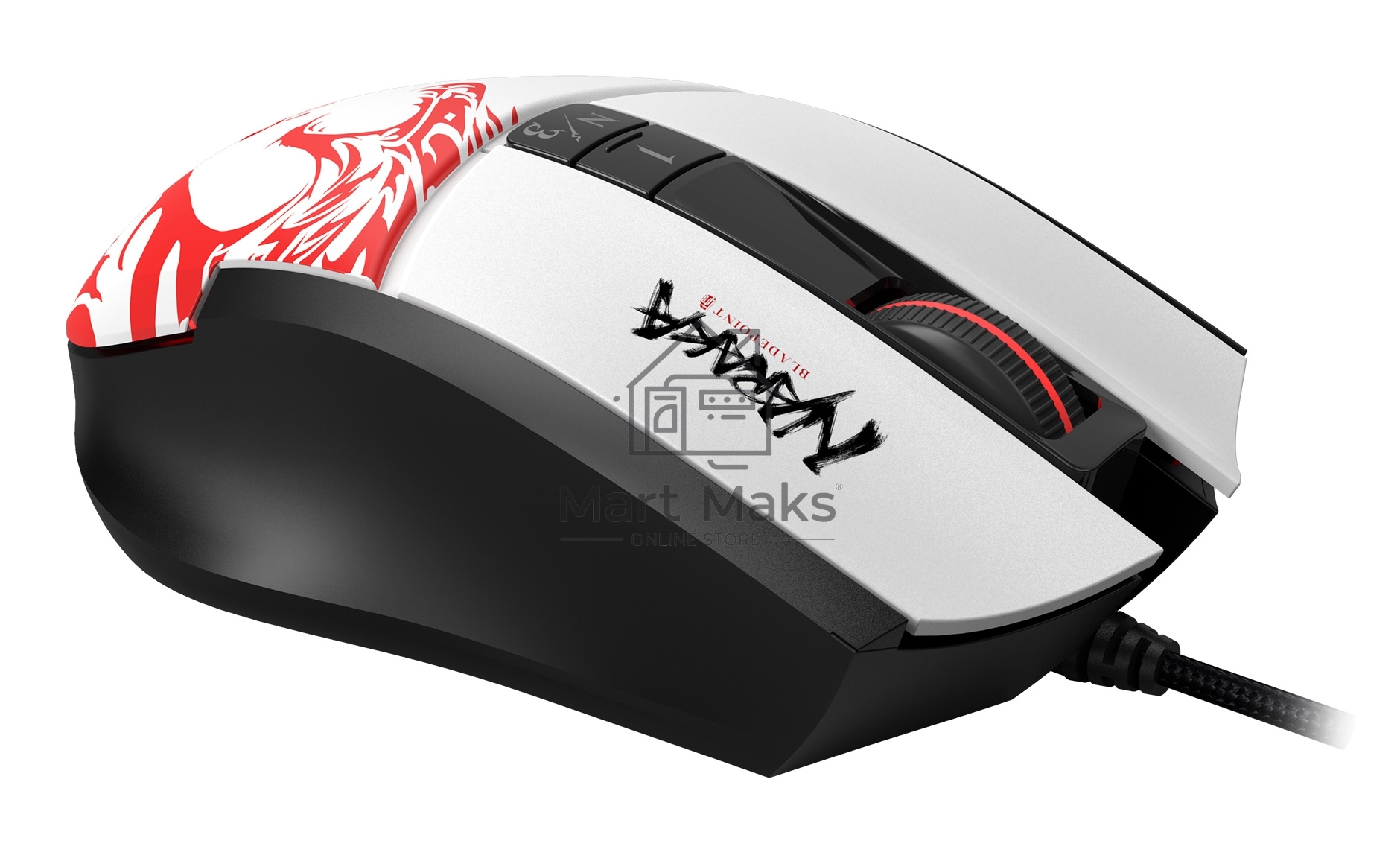 Мышь проводная A4Tech Bloody L65 Max белый, 12000 dpi, USB, кнопки - 7