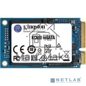 Накопитель SSD Kingston KC600, 1024GB, mSATA, R/W 550/520