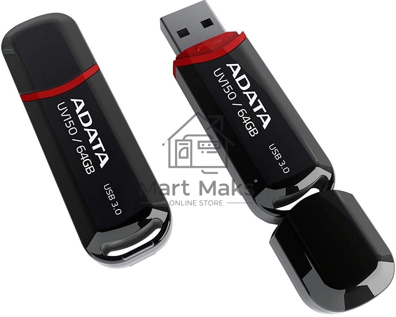 Флэш диск ADATA Flash Drive 64GB UV150 USB3.0, BLACK