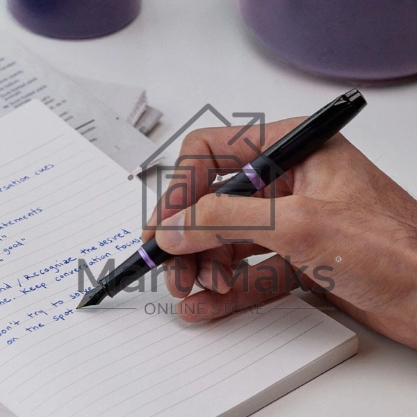 Ручка перьевая Parker IM Vibrant Rings F315 (2172948) Amethyst Purple PVD сталь нержавеющая F, подарочная коробка