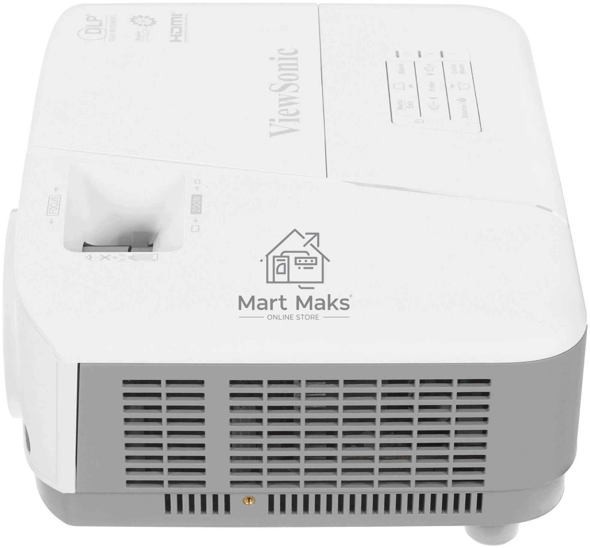 Проектор ViewSonic PA503XP (DLP, XGA 1024x768, 3600Lm, 22000:1, 2xHDMI, 1x2W speaker, 3D Ready, lamp 15000hrs, White, 2.2kg)