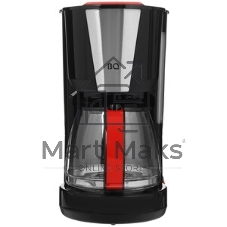 Кофеварка капельная BQ CM1008 черный/красный, исп. кофе - молотый, 1.25 л, 1000 Вт.